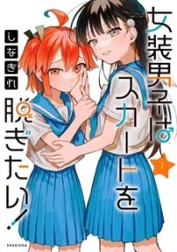 Poster for the manga The Crossdressing Boy Wants to Take Off His Skirt