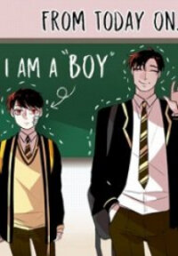 Poster for the manga From Today On, I’m a Boy