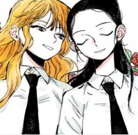 Poster for the manga The girl in shoes, the girl in sneakers