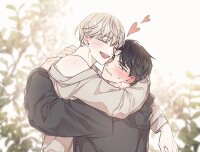 Poster for the manga The Love of a Black-Haired Beast
