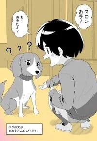 Poster for the manga What If My Dog Became An Onee-San...?