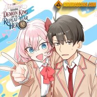 Poster for the manga The Marriage-Seeking Demon King & the Repeat-Year Hero