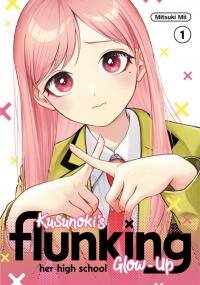 Poster for the manga Kusunoki's Flunking Her High School Glow-Up
