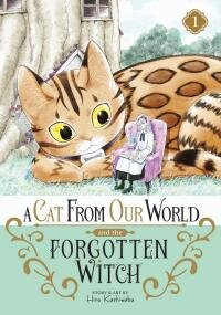 Poster for the manga A Cat from Our World and the Forgotten Witch