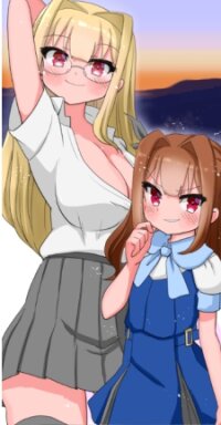 Poster for the manga Tsurego Shimai Ni Iroiro Hasamarete Nemurenai