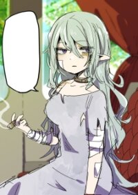 Poster for the manga Shijou de Katta Dorei Elf ni Oratsukareru
