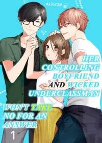 Poster for the manga Sokubaku Kareshi to Haraguro Kouhai wa Mate wo Shiranai
