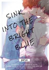 Poster for the manga Bright Blue ni Shizumu